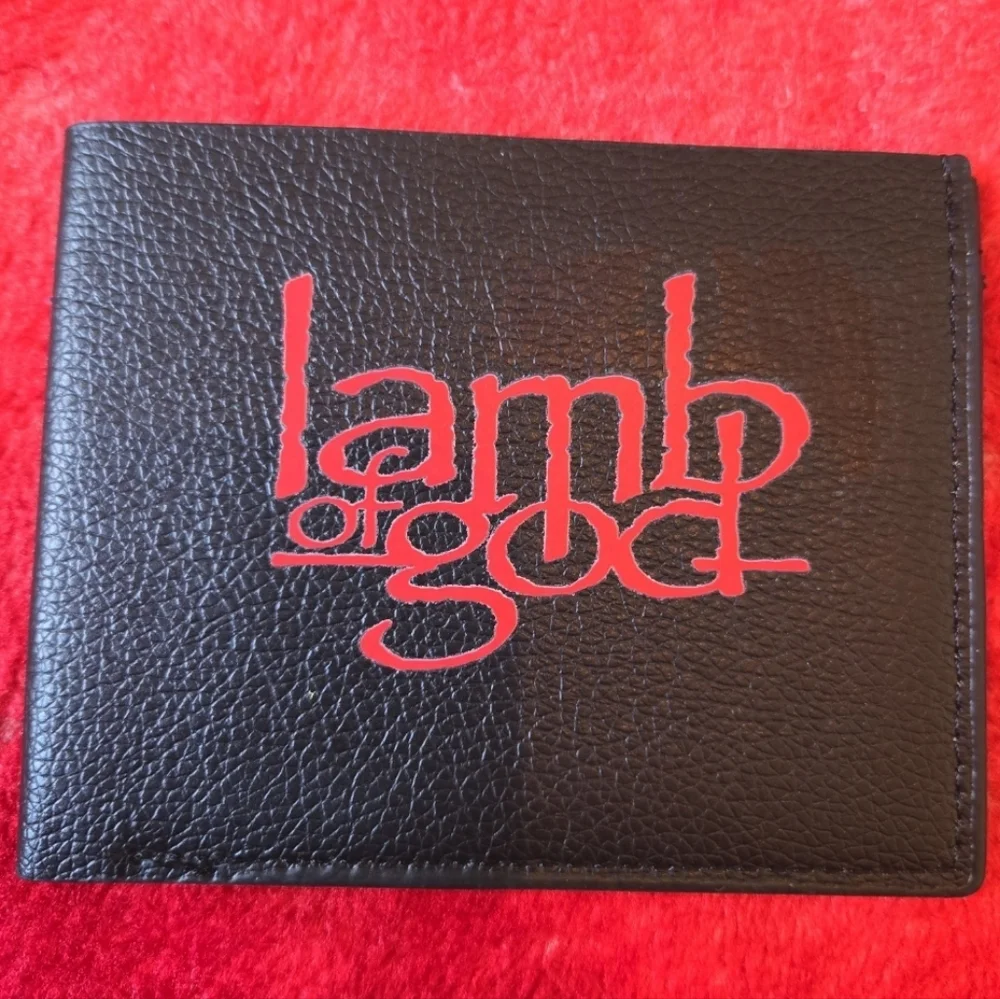 New lamb of God metal rock band leather wallet